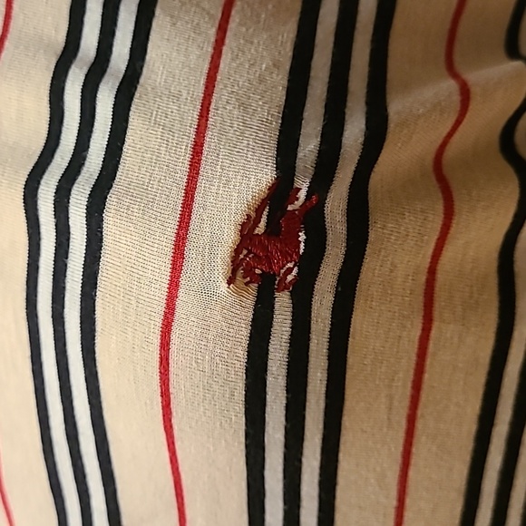 BURBERRY LONDON t-shirt in signature fabric and red BURBERRY logo size S - Picture 2 of 9